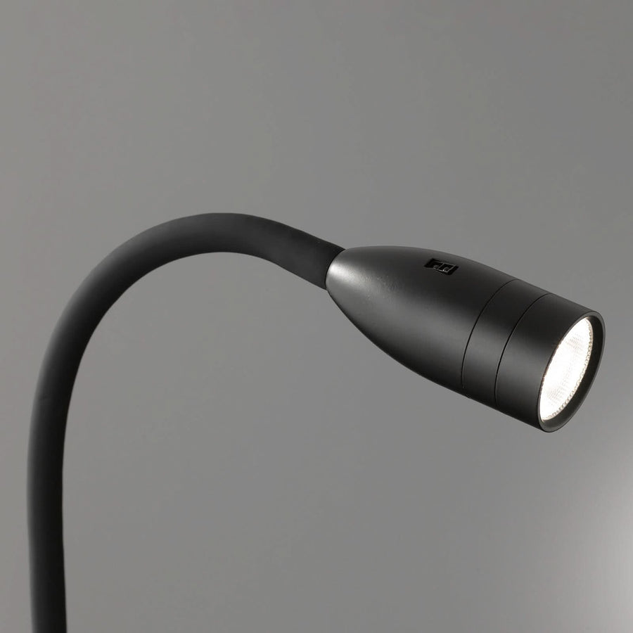 Applique murale LED Sten en métal, noir mat
