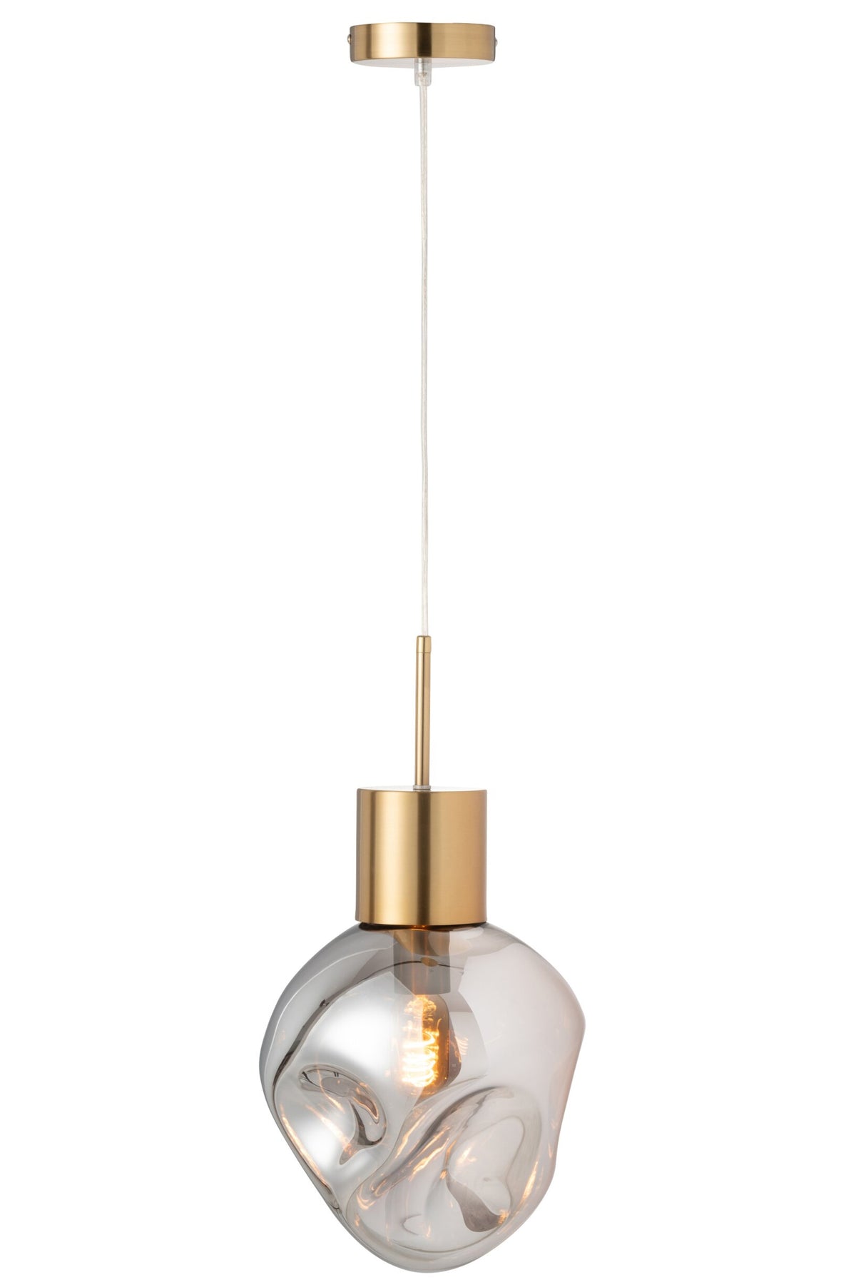 Suspension en verre et métal doré