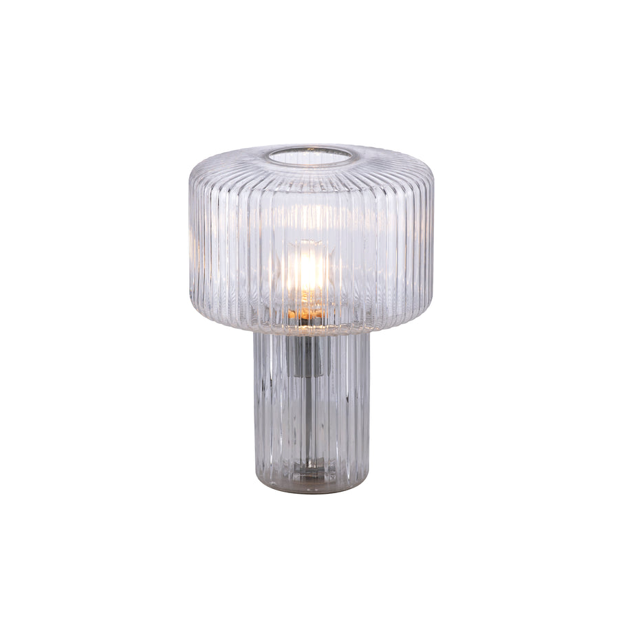 Lampe à poser Fungus transparente, verre