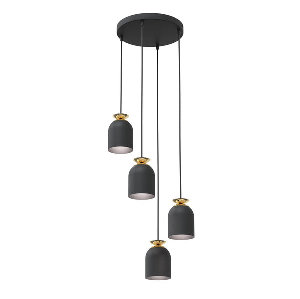 Cible 4-Light Black Pendant Light
