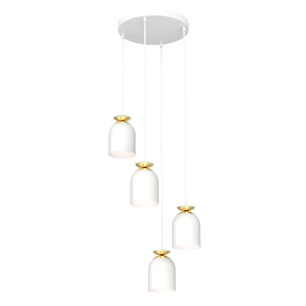 4-light white pendant lamp