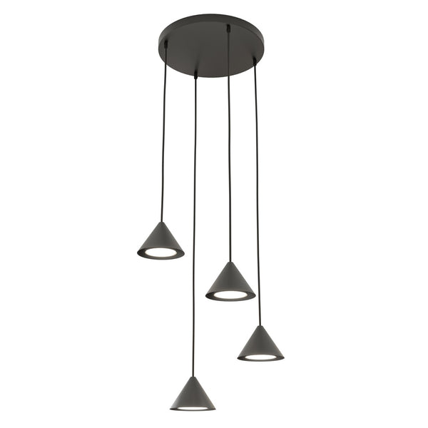 Elite 4-light black pendant light
