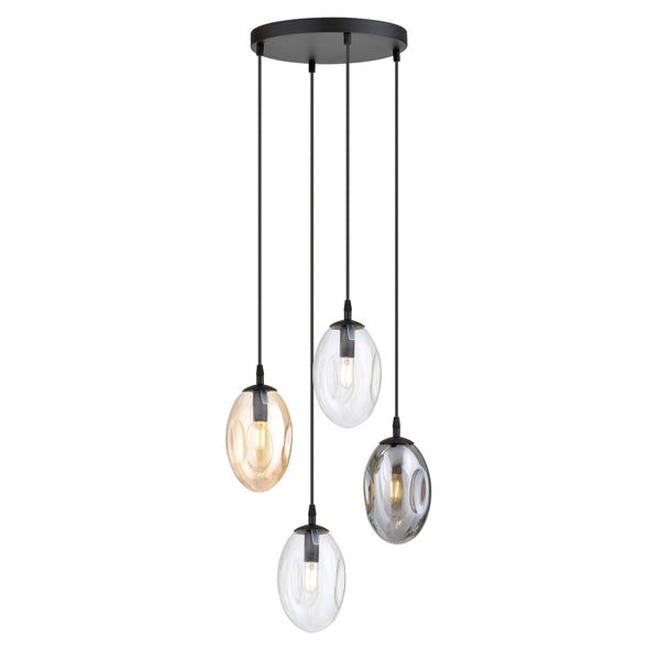 Astral 4-light black pendant light