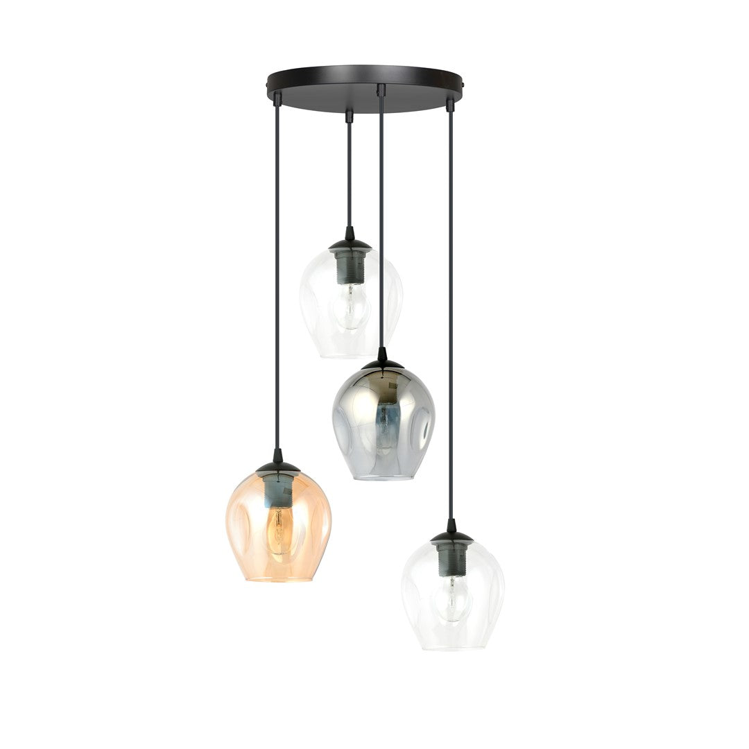 Istar 4-light black pendant light