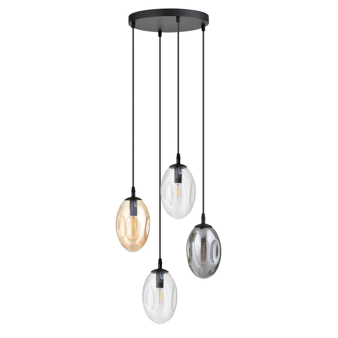 Astral 4-light black pendant light