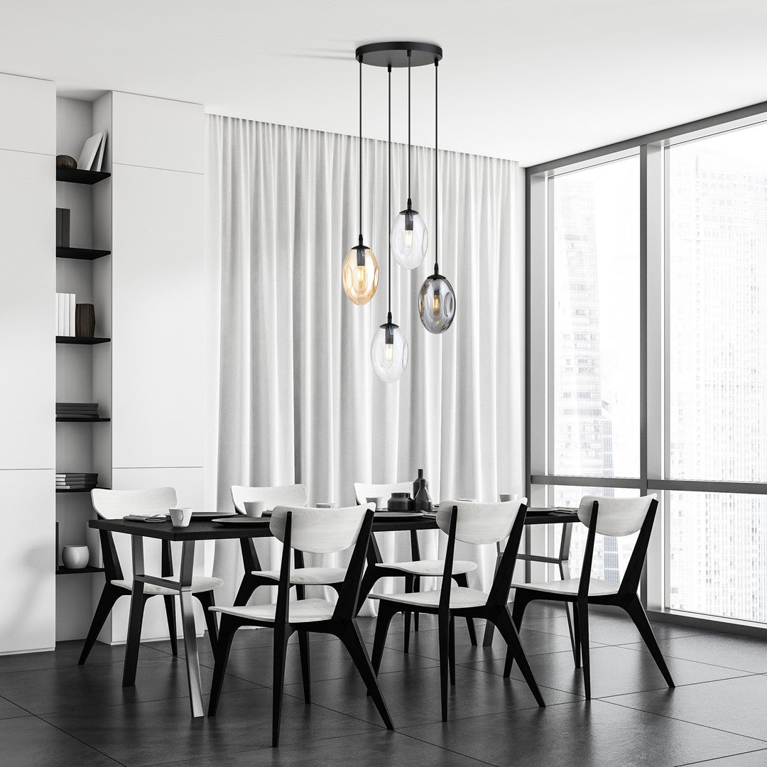 Astral 4-light black pendant light