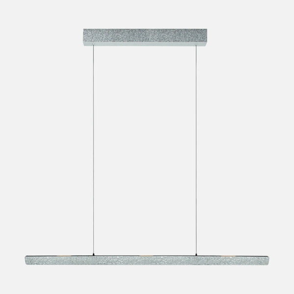 160 cm linear LED bar lamp in champagne steel with gesture sensor, dining room | Fluxy