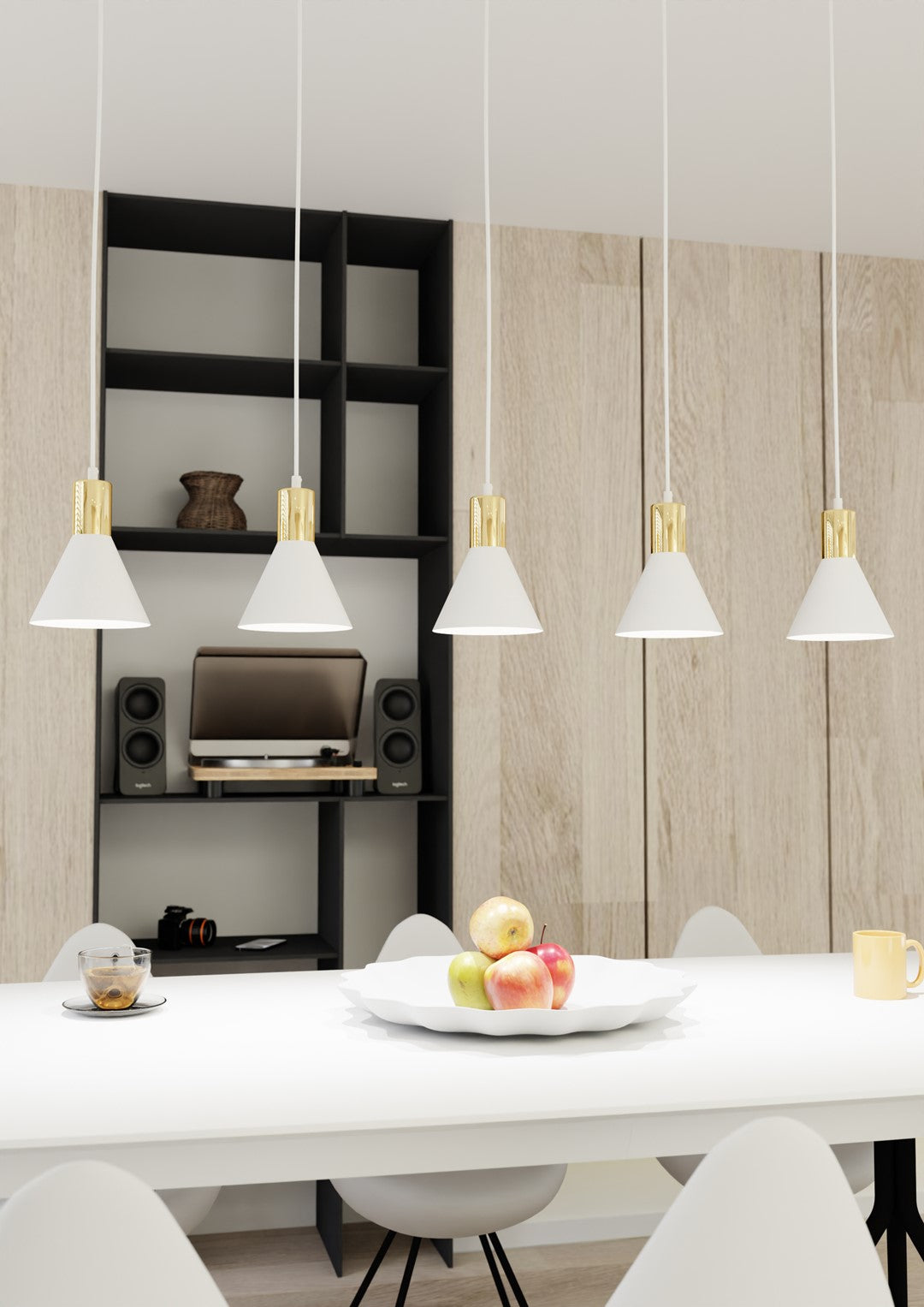 Rosa 1-light white pendant lamp