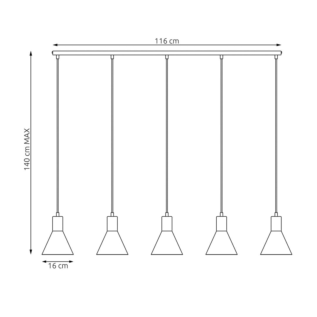 Rosa 1-light white pendant lamp