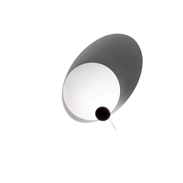Applique murale LED Eclipse Ellipse en aluminium, blanc, Ø 60 cm
