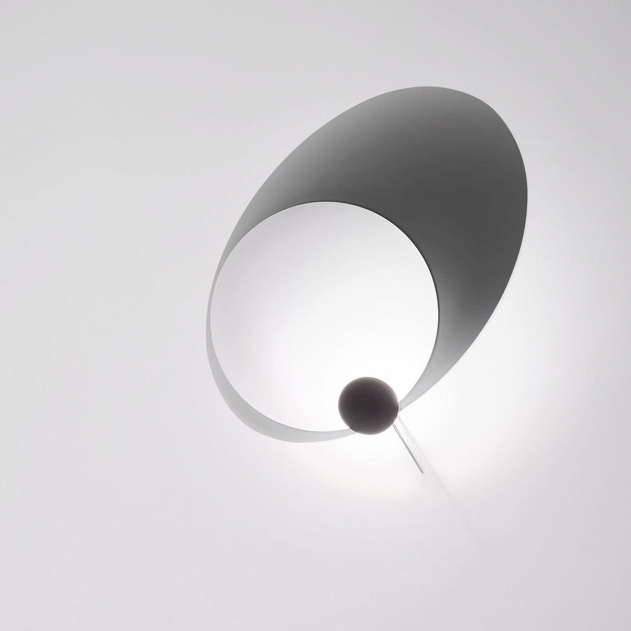 Applique murale LED Eclipse Ellipse en aluminium, blanc, Ø 60 cm