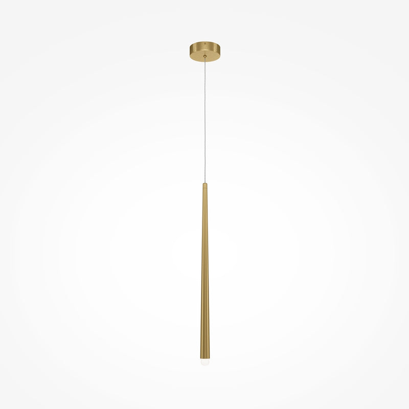 Gold pendant light cascade