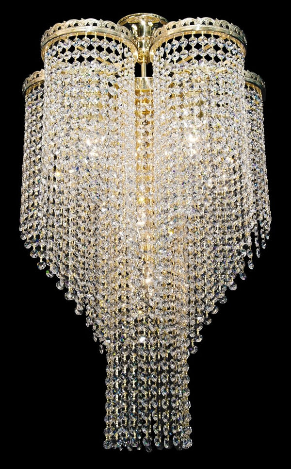 TX509000109 crystal spiral pendant light