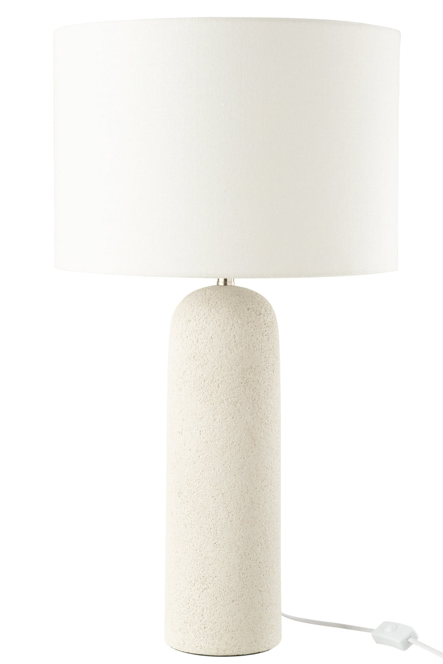 Lampe à poser Isla en terre cuite blanche