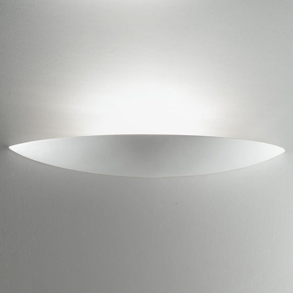 Applique murale Elegance 60 en céramique, blanc, hauteur 6 cm