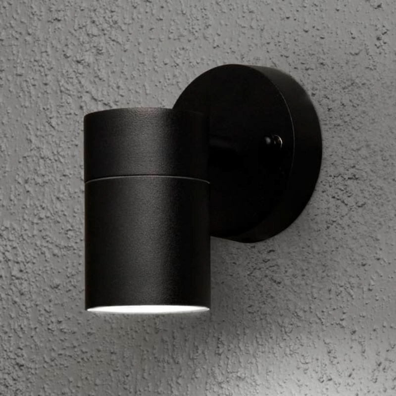 Applique d'extérieur Modena en aluminium, noir, hauteur 9 cm, IP44
