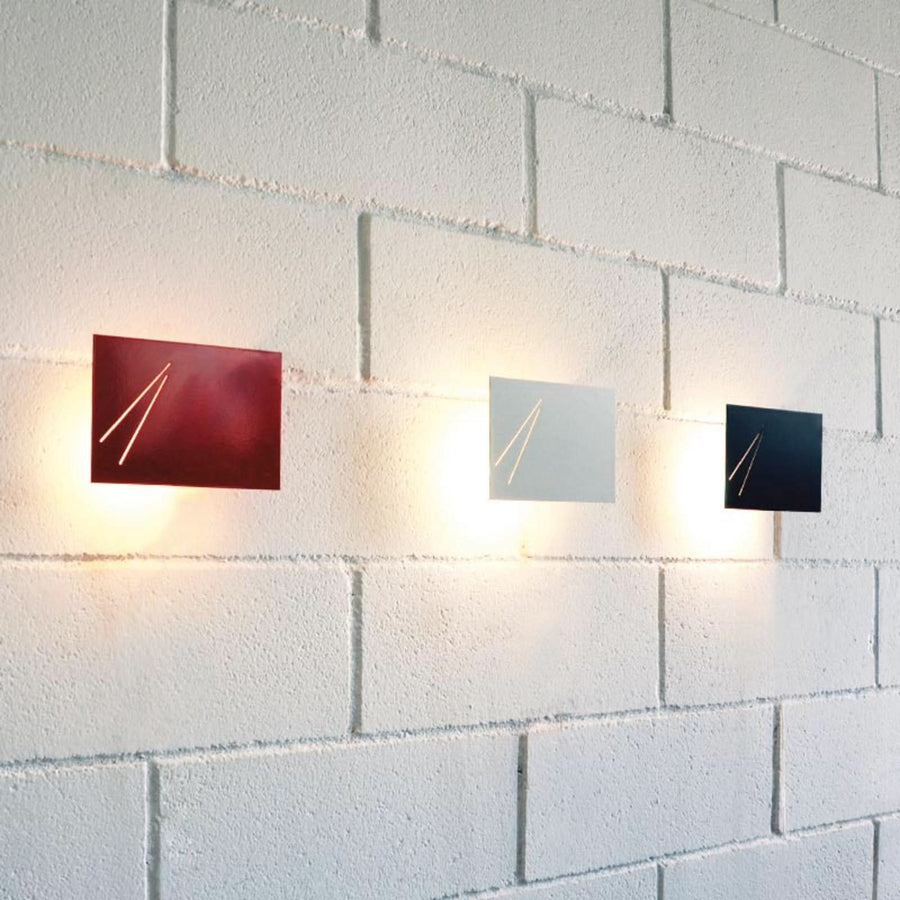 Applique murale LED Des.agn en acier, blanc, hauteur 14 cm