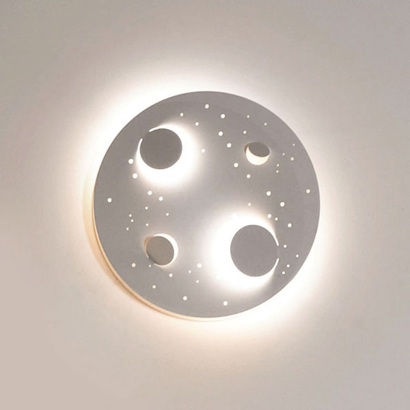 Applique murale LED Buchi en acier, blanc, Ø 40 cm