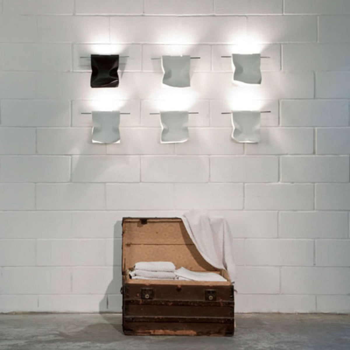 Applique murale LED Stendimi en acier, blanc, hauteur 23 cm