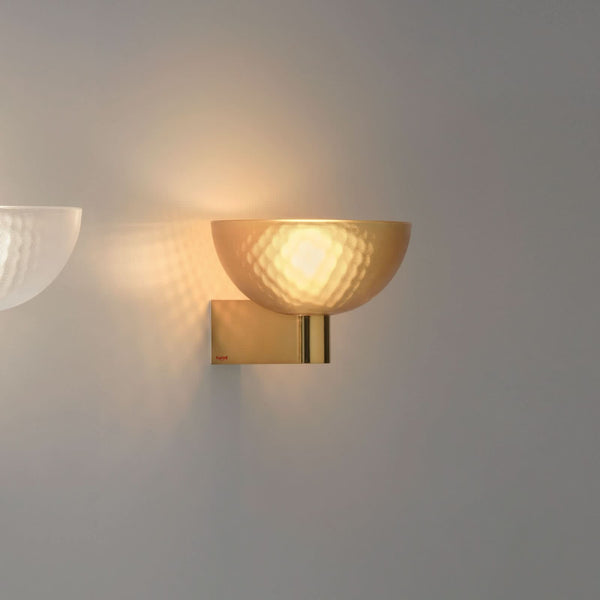 Applique murale Fata, ambre, hauteur 12 cm