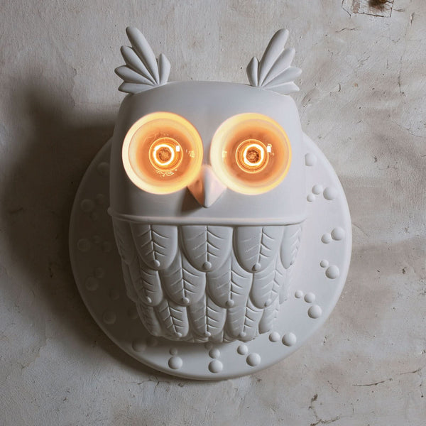 Applique murale Ti Vedo en céramique, blanc mat, 2 lumières, hauteur 40 cm