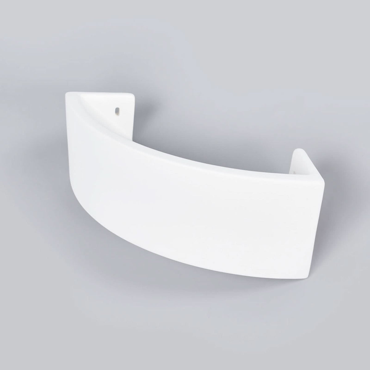 Vue arrière en angle de l'applique, montrant la coque creuse et le trou de fixation.