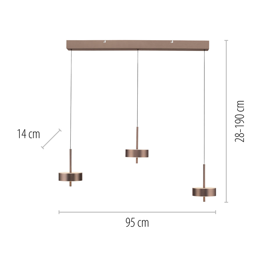 Suspension Q-Rotate marron, L 14 cm (2248-34)