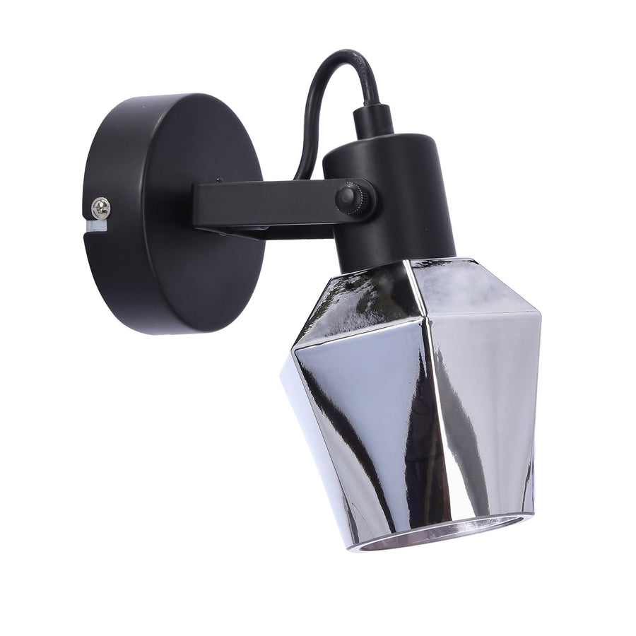 Applique murale Randi noire, verre