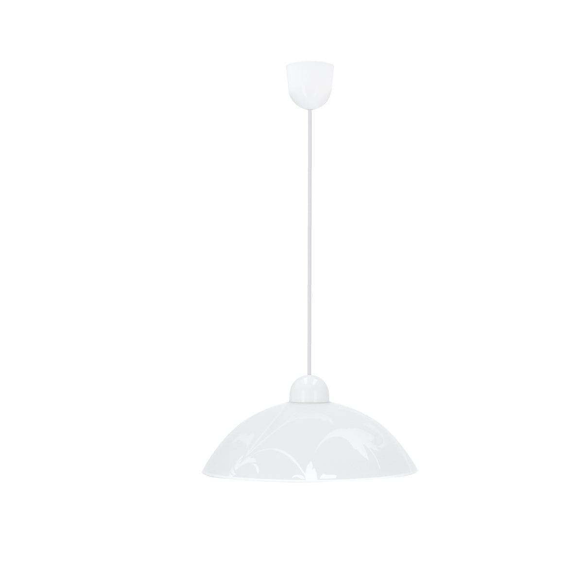 Suspension Mangano blanche, verre