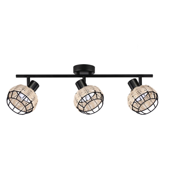Plafonnier Juicy 2 lumières noir, L 64 cm