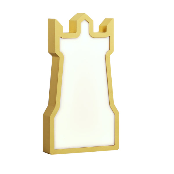Lampe à poser LED Tower pour chambre d'enfant dorée