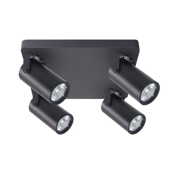 Plafonnier Gary 4 lumières noir