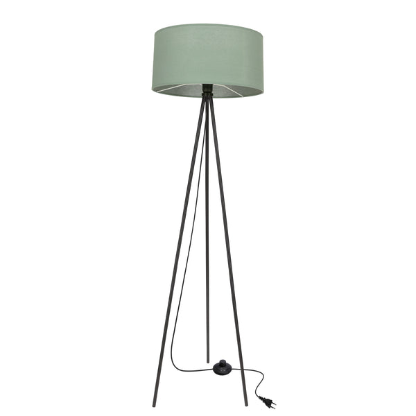 Lampadaire Shanti noir, tissu (réf. 51-38753)