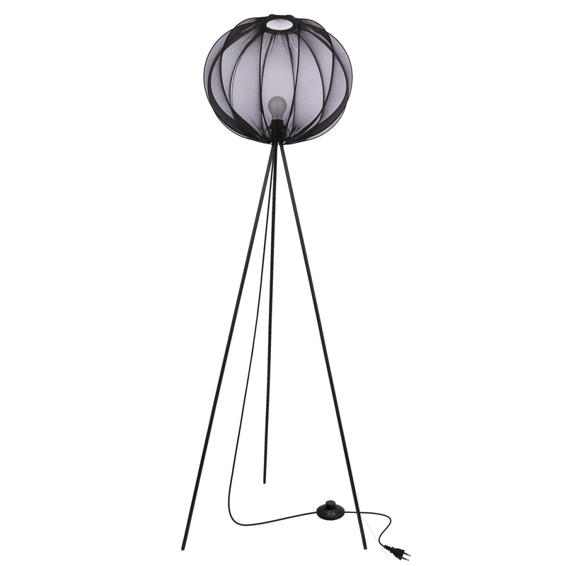 Lampadaire Mellow noir, tissu