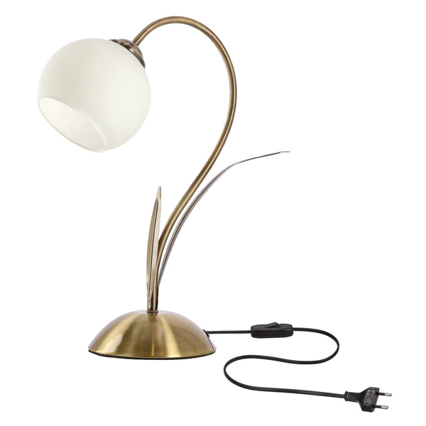Lampe à poser Nestor laiton vieilli, verre