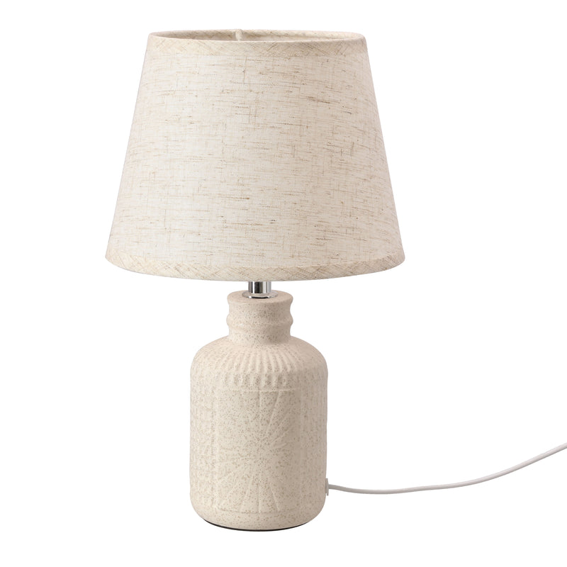 Lampe à poser Mori grise, tissu