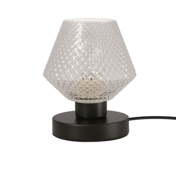 Lampe à poser Reni noire, verre