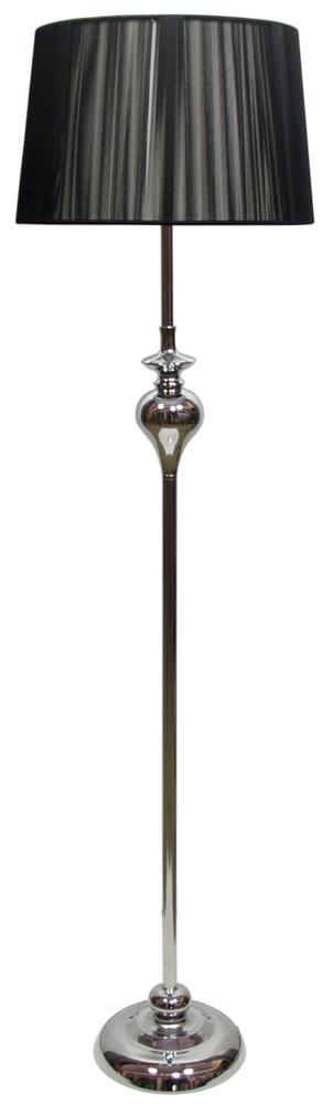 Lampadaire Gillenia chromé et noir