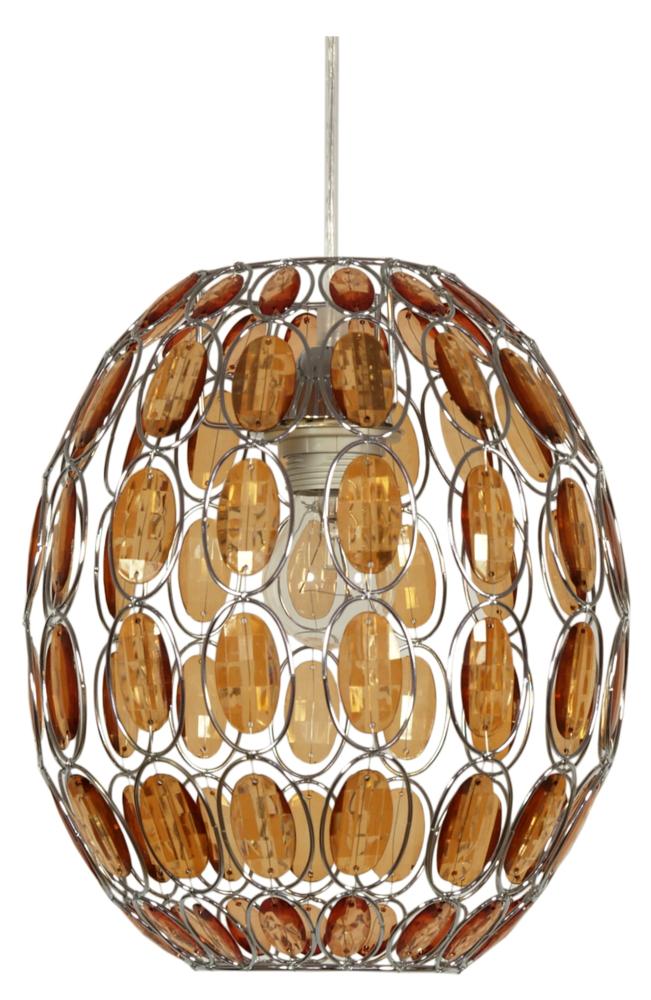 Suspension Selma blanche, cristal (réf. 31-02860)