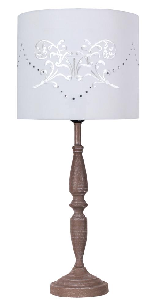 Lampe à poser Farisa blanche, tissu