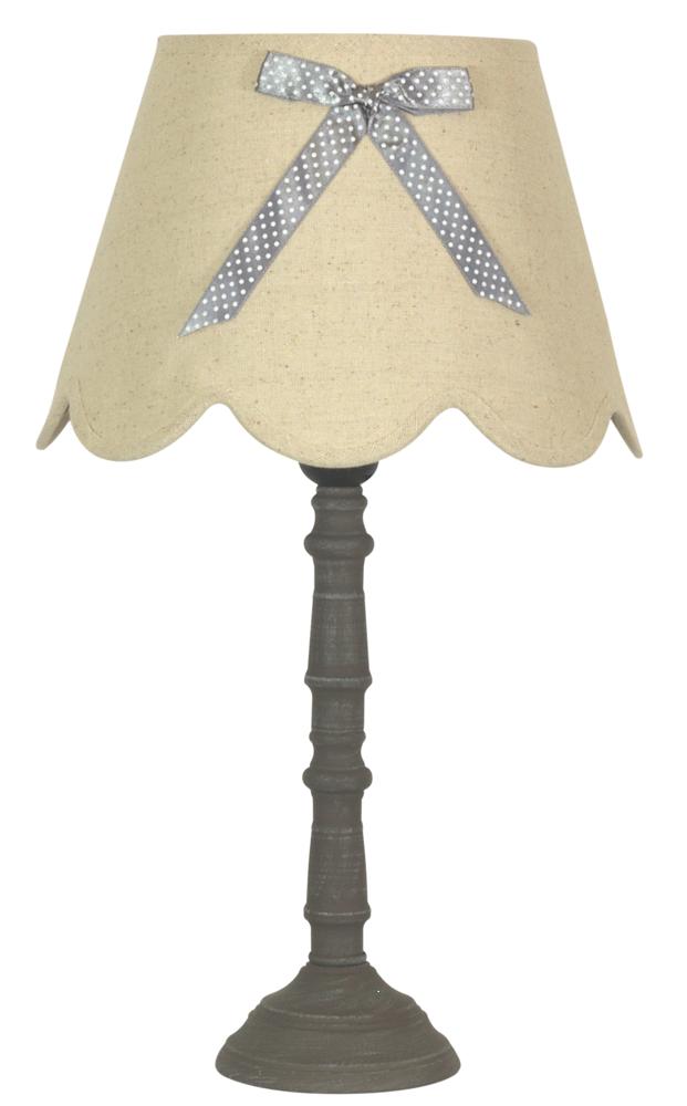 Lampe à poser Vibu lin, tissu
