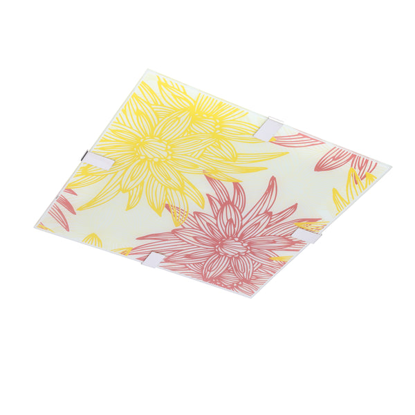 Plafonnier LED Georgia multicolore, verre, L 40 cm