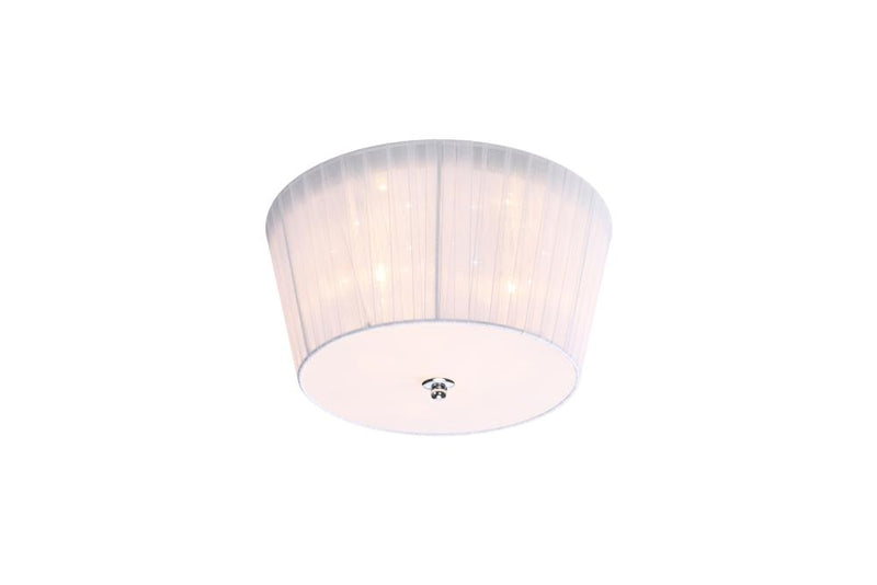 Plafonnier LED Camea 3 lumières blanc, tissu