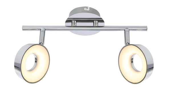 Plafonnier LED Isla 2 lumières chromé