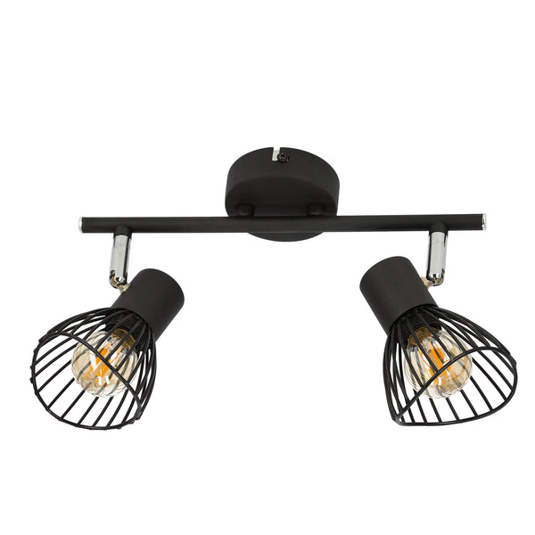 Plafonnier Fly 2 lumières noir