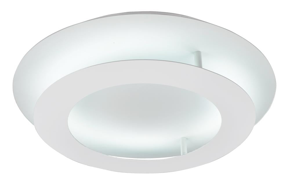 Produit blanc éteint photographié de dessous, sur fond neutre et clair.