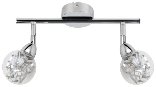 Plafonnier LED Bolo 2 lumières chromé