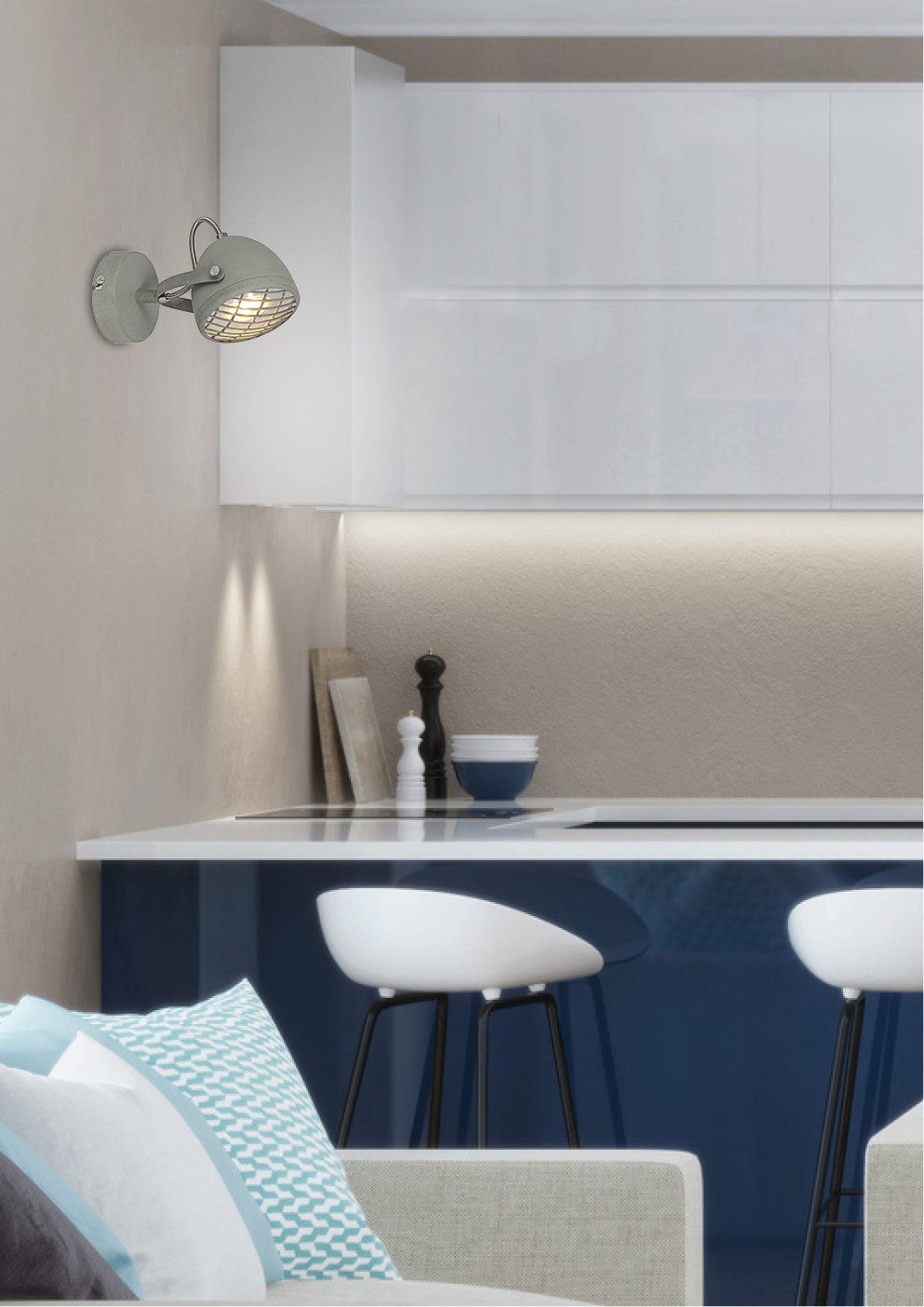 Applique murale Pent grise