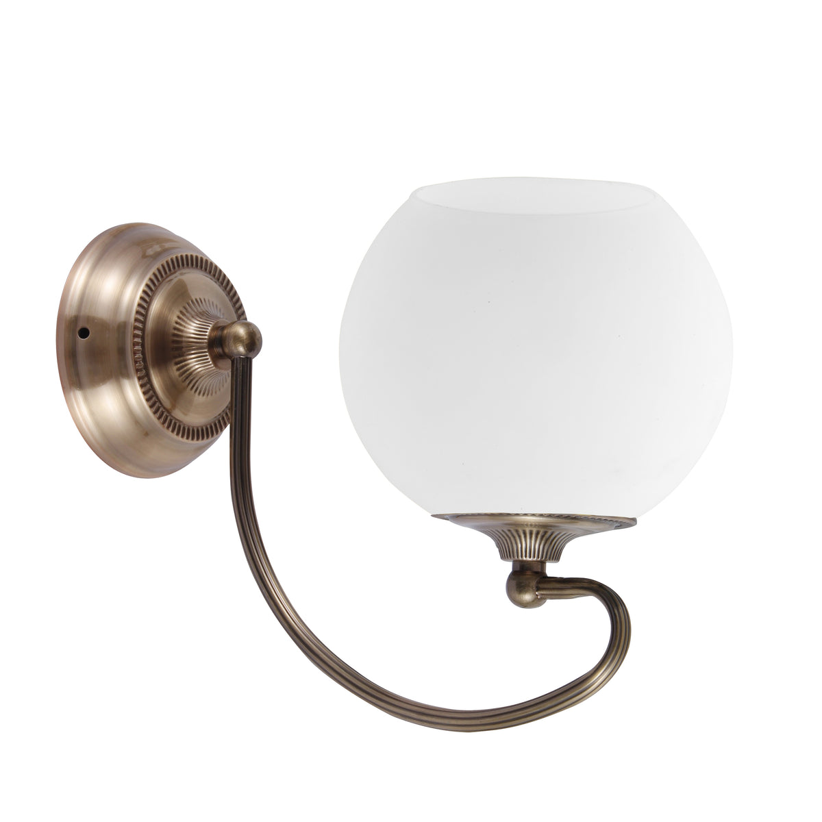 Applique murale Orbit laiton vieilli, verre