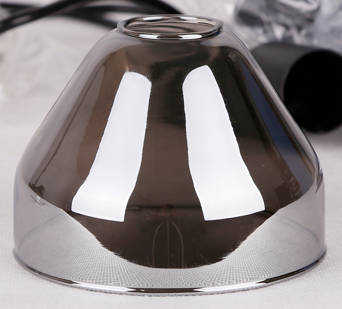 Suspension Gregory noire, verre